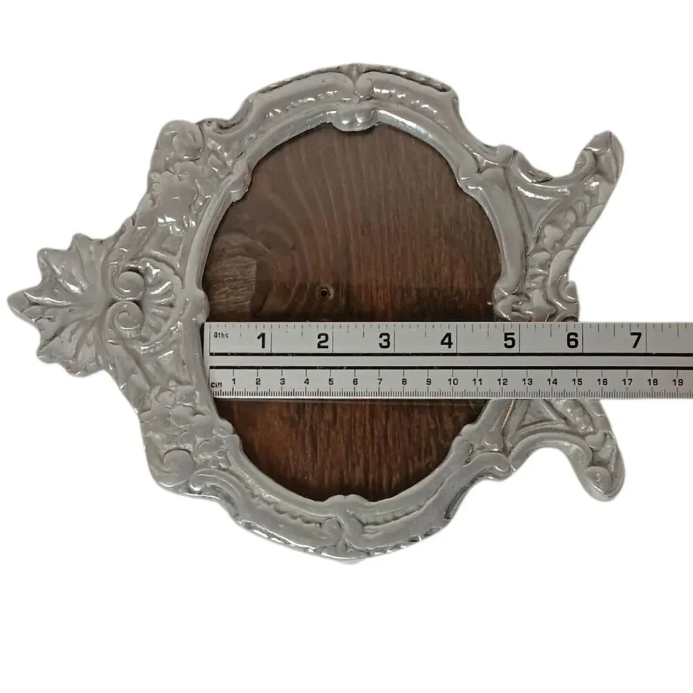 Vintage Ornate Picture Frame Silvertone Metal Scroll Design 8x10 For Photo 5x6